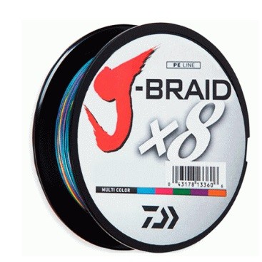 Плетеный шнур Daiwa J-Braid x8E  300m, (Multicolor)