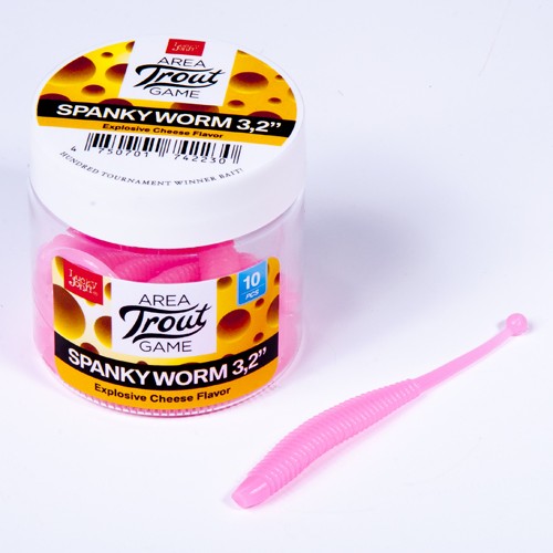 Слаги съедобные Lucky John Pro Series SPANKY WORM 3,2in (08.00) 10шт