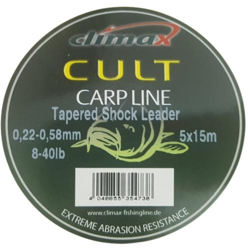 Шок-лидер конусный Climax Cult Tap.Shock Leader 5x15m (Прозрачный)