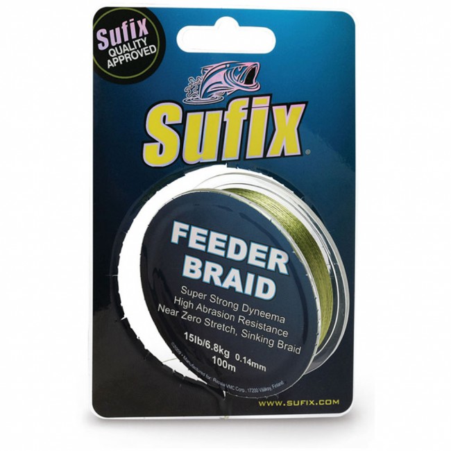 Леска плетеная SUFIX Feeder braid Gore зеленая 100м