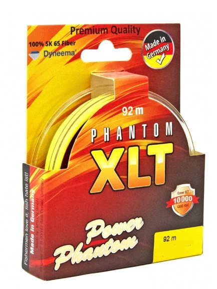 Шнур Power Phantom 4x, XLT, 92м, (желтый)