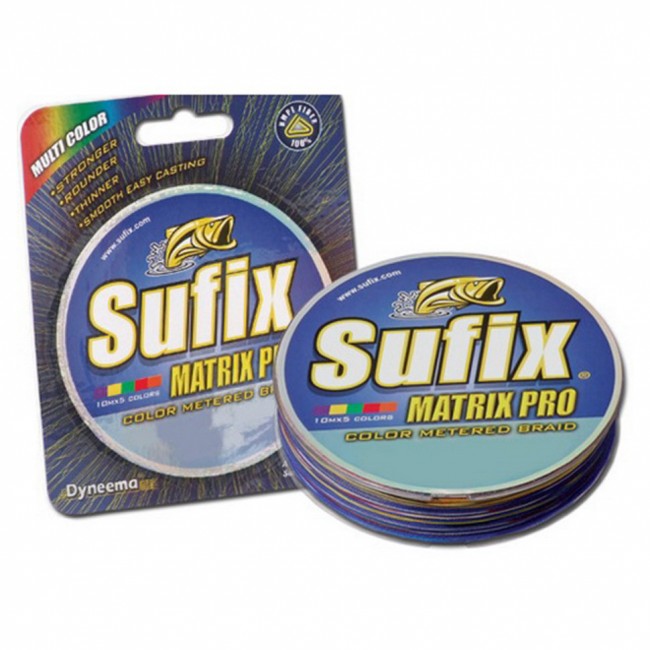 Леска плетеная SUFIX Matrix Pro x6 разноцвет. 100м