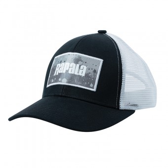 Кепка Rapala черная c сеткой Grey Splash logo Кепка Rapala черная c сеткой Grey Splash logo