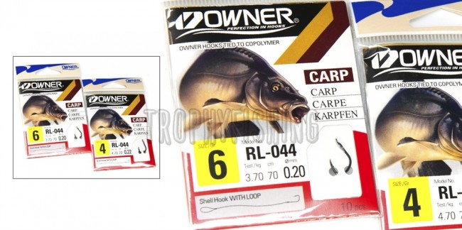 Крючок OWNER 50044 с поводком с петлей 70см RL-044