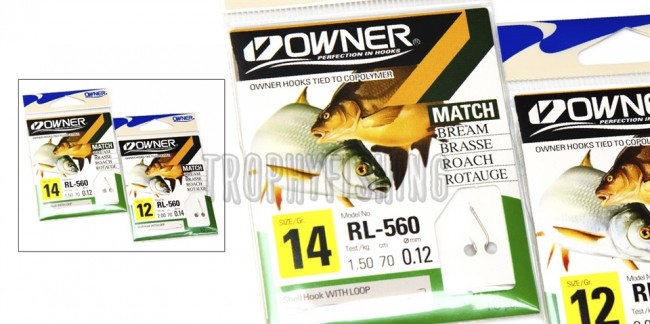 Крючок OWNER 50560 с поводком с петлей 70см RL-560