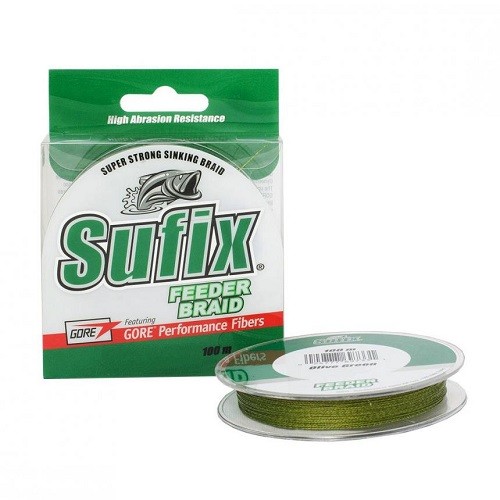 Леска плетеная SUFIX Feeder braid зеленая 100 м 