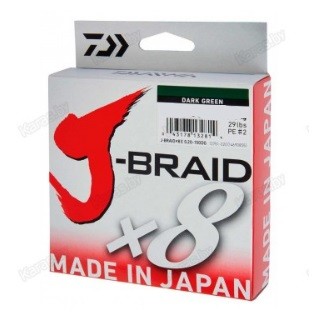 Плетеный шнур Daiwa J-Braid x8E  150m, (Dark green)